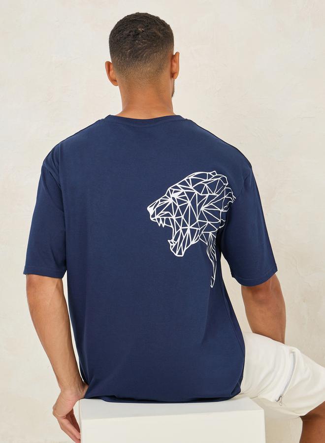 Styli Tiger Graphic Print Oversized T-Shirt - Image 1